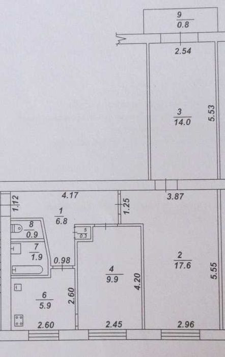 Продам 3 кім. квартиру  по вул. Братській  (р-н площі Соборної)