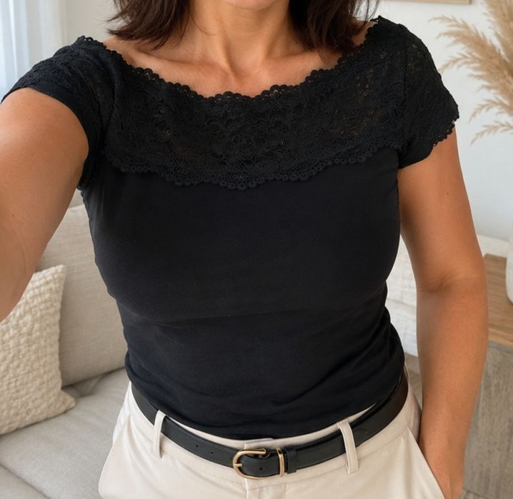 H&M bluzka hiszpanka M-L