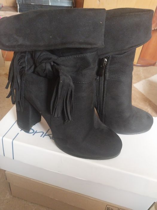 напівсапожки осінь/ весна, 38 розмір, штучна замша