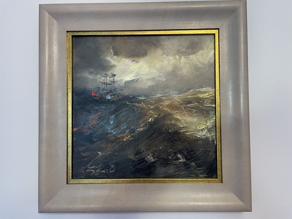 Obraz olejny  "Ocean Black" Sławomira Zajkowskiego