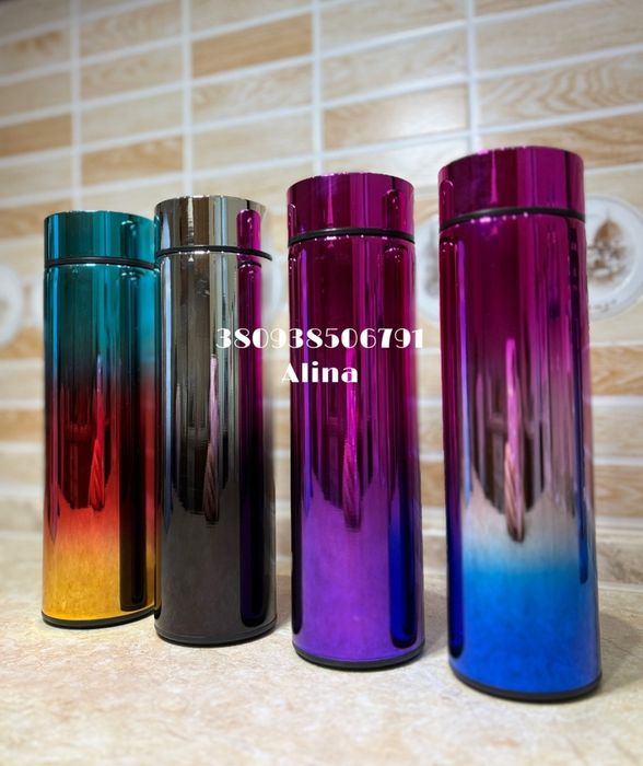 Термос 500мл индикатор температуры стальной