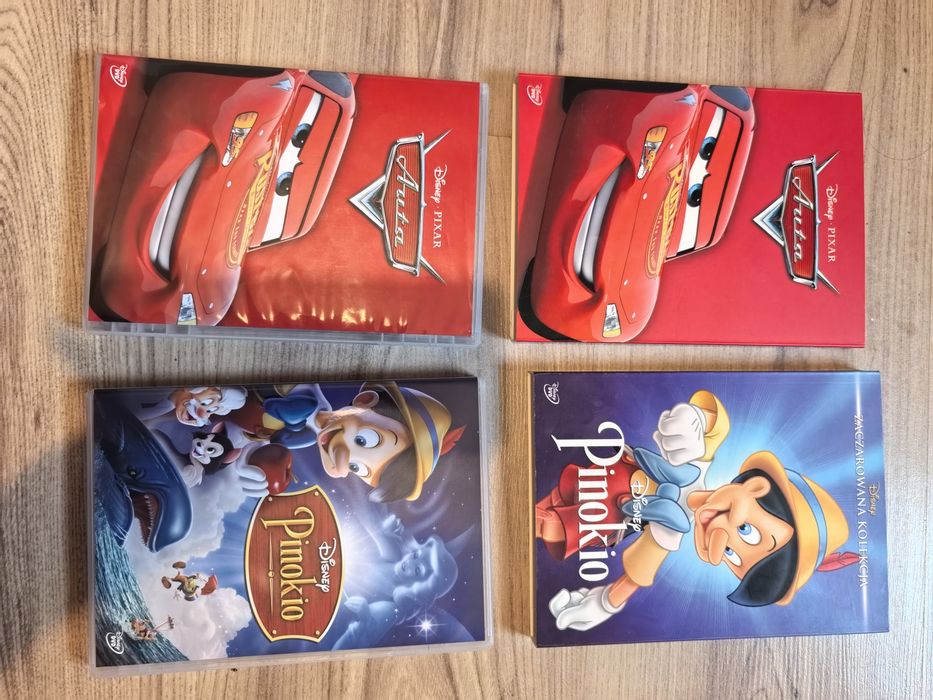Płyty DVD Disney 2szt. Pinokio i Auta