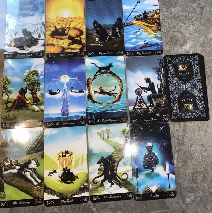 Карты таро ЧЕРНЫХ КОТОВ качество супер