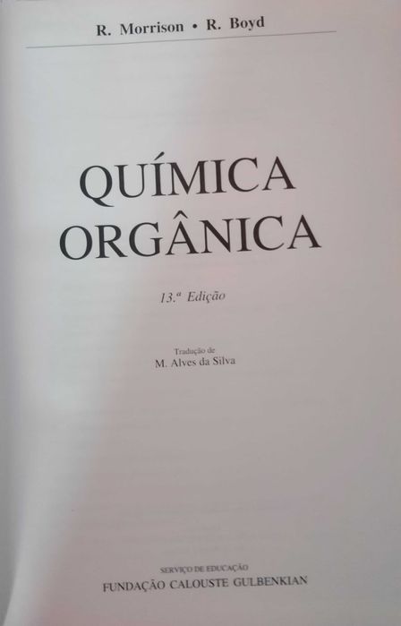 R. Morrison & R. Boyd, Química Orgânica 13ª Edição