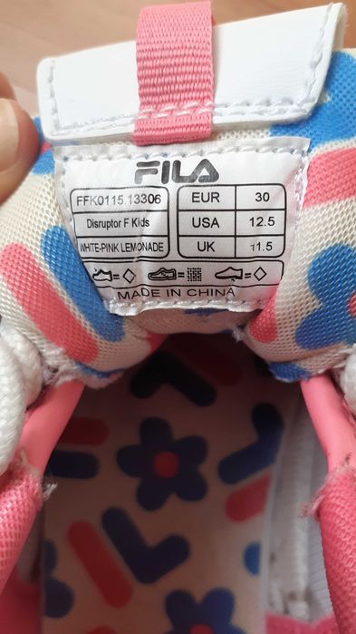 Ténis FILA DISRUPTOR F-KIDS - white-pink lemonade Tam30