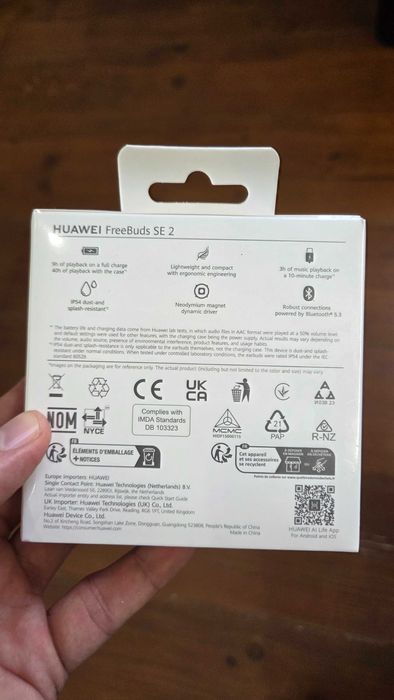 Huawei FreeBuds SE 2 — NOVOS, selados
