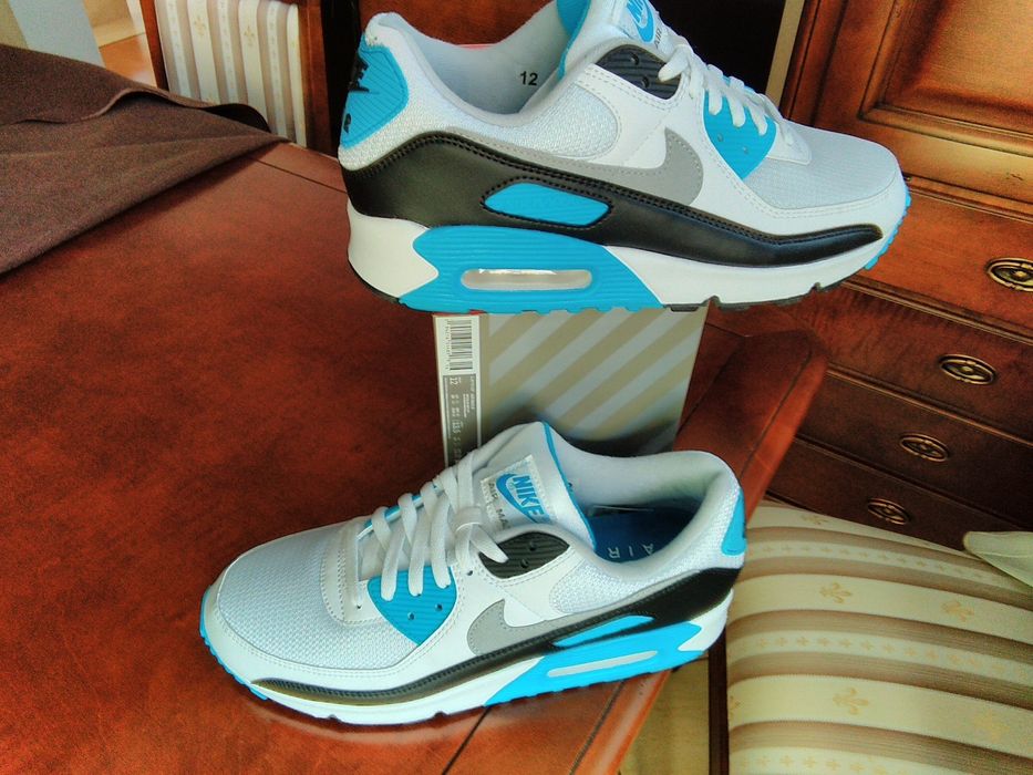(Eur 46- 30 cm) NOWE Nike Air Max 90 Laser Blue (2020) CJ6779,-100