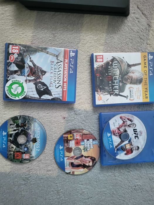 Konsola PlayStation 4 Slim CUH2116B 1TB+ Pad +5 Gier za 250 zł(GTAV)