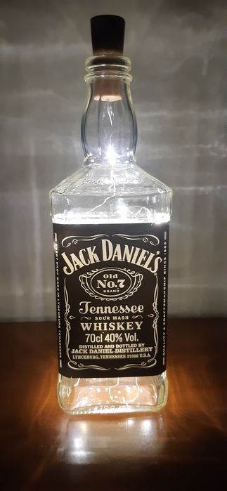 Garrafa Jack Daniel's com luz