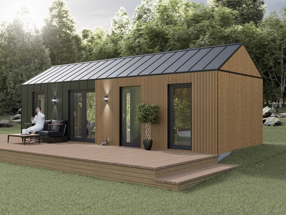 dom mobilny całoroczny 35m2 bez pozwolenia na zgłoszenie ocieplony od producenta z montażem pod klucz dla rodziny z transportem tiny house solidny