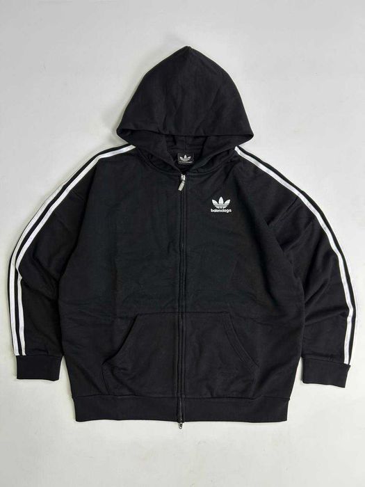 Balenciaga x Adidas - zip hoodie худи черная зіпка худі кофта