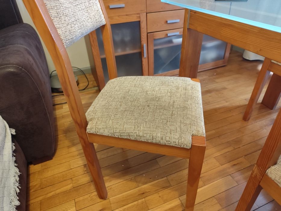 Mesa vidro 6 cadeiras