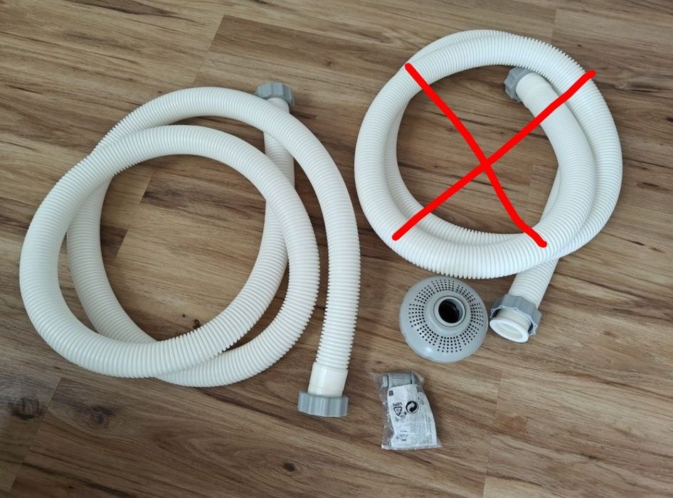1 Mangueira Intex 3 metros, 38mm e 1 bocal retorno