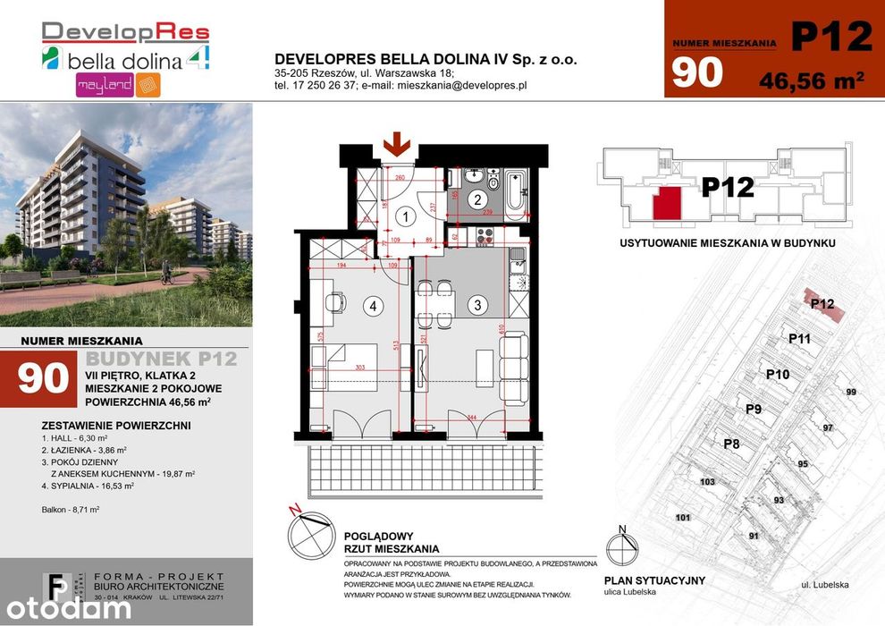 Atrakcyjne | 2 pokoje | 46,71 m² | P12-90