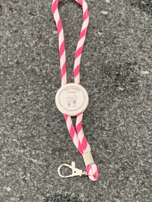 Lanyard tubular porta-chaves personalizado