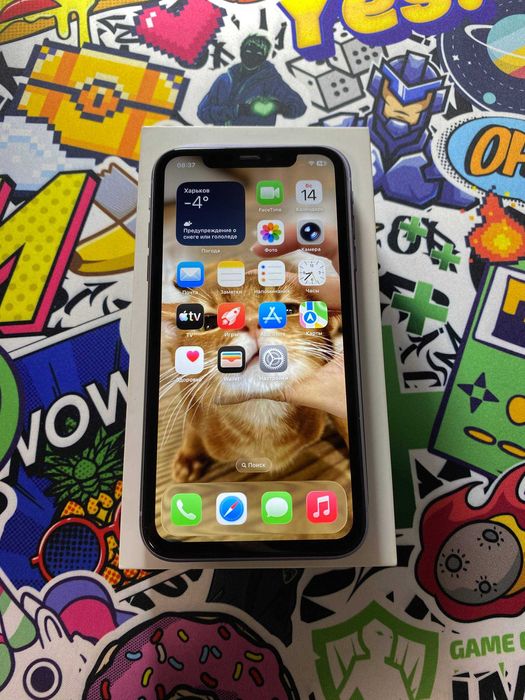 iPhone 11 128gb АКБ 100% Purple фиолетовый в отличном состоянии айфон