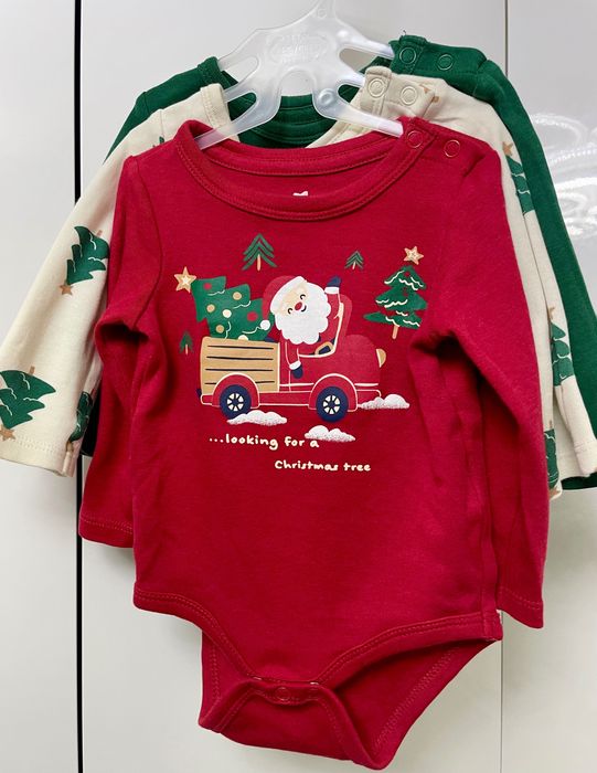 Новорічні боді для дитинки віком 3-6 місяці
