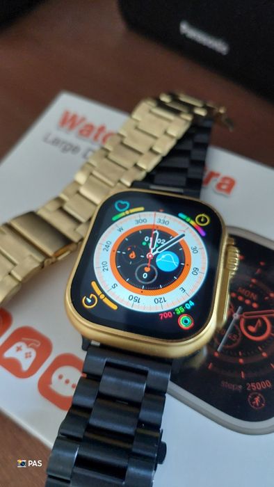 24K Ultra 9 Smartwatch - 2 braceletes de metal Bateria 220mah Ecrã 2.0