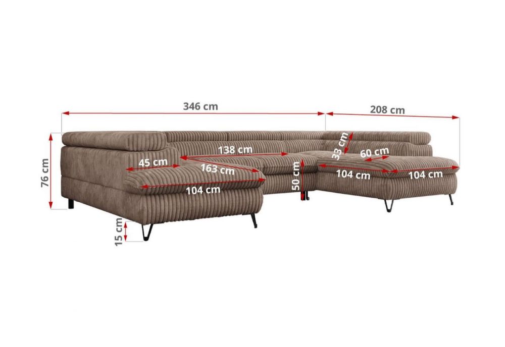 Kanapa, duży narożnik beżowy