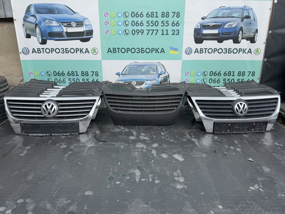 Решітка радіатора переднього бампера пассат б6 volkswagen passat b6