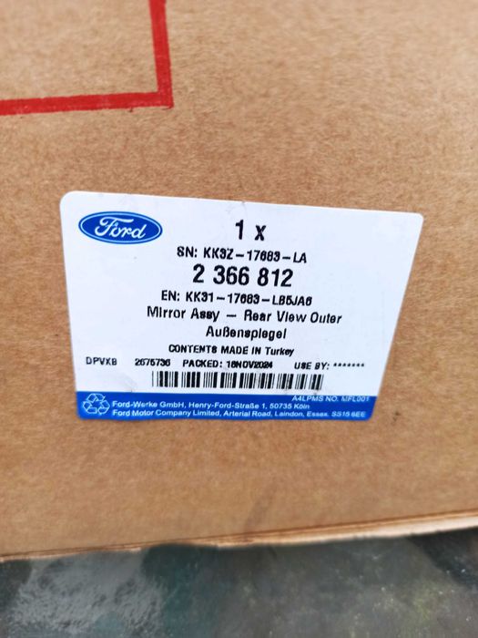 Ford Transit/Capmer ramię - Lusterko boczne lewe