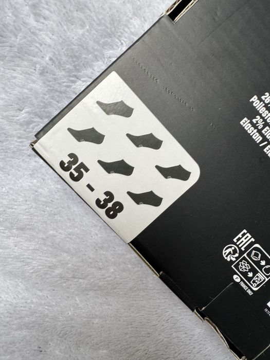 Nowy zestaw skarpet skarpetek stopki premium 35/38 czarne 6 par