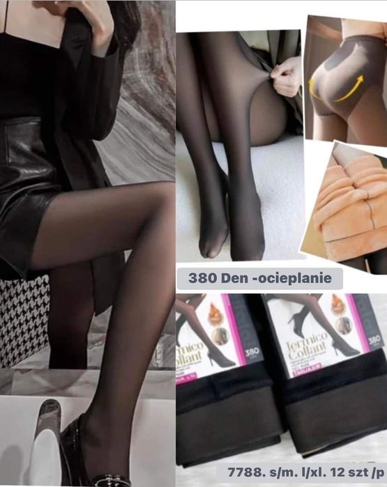 Grube rajstopy wyglądające na cienkie