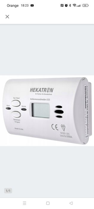 Detektor Tlenku Węgla czadu Hekatron 31630