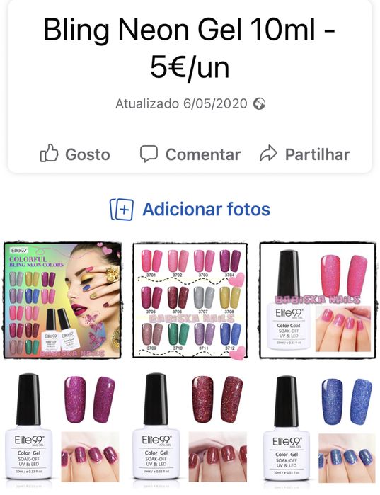 Verniz Gel promoção (Térmicos, Glitter, Metálicos, Color)