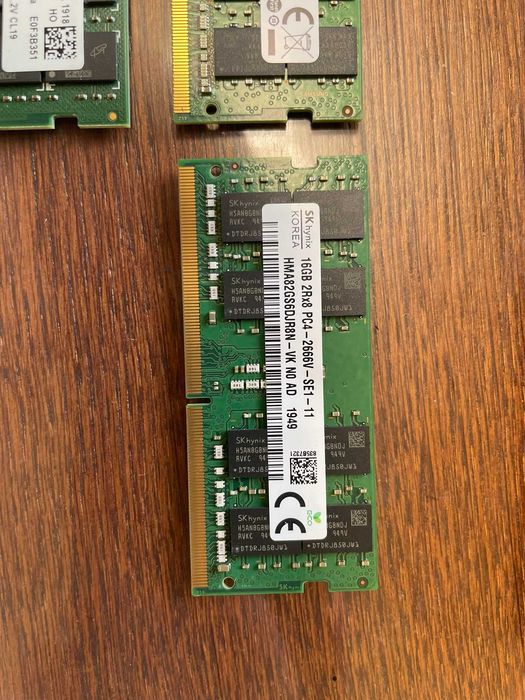 Оперативня память для ноутбука DDR4 SO-Dimm 16Gb 2666 (Hynix, Samsung, Micron)