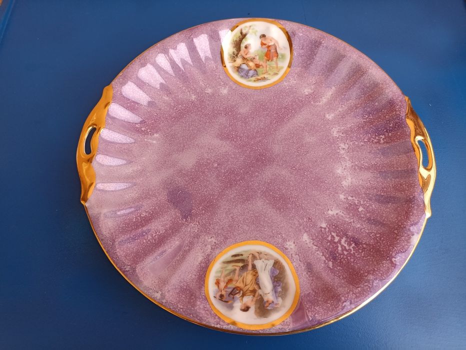 Prato de torradas Vista Alegre 1922-47 motivo cenas da Mitologia