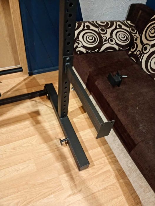 Half rack, wyciąg, drążek, asekuracje, dipy, 70x70x3 proszkowo