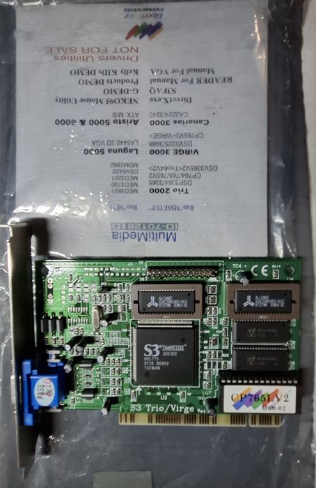 Placa grafica retro Matrox S3 trio/virge  2 MB AGP