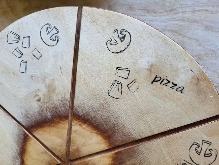 Deska OBROTOWA do podawania PIZZY I SERÓW  45cm