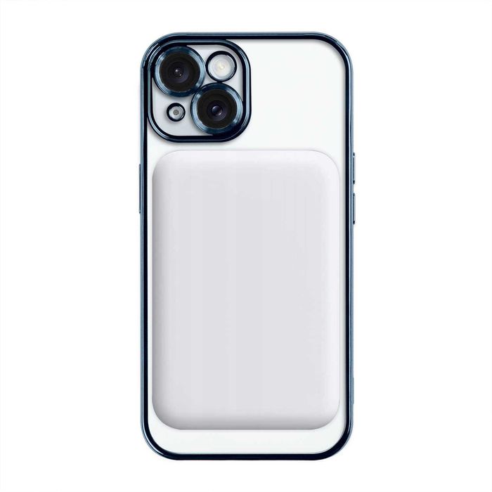 Plecki Silikonowe Etui Iphone 13/14/15Plus Pro Max Magsafe J Niebieski