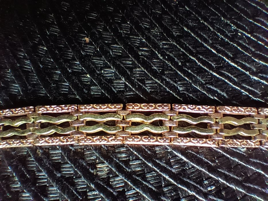 Złota bransoletka dwukolorowa