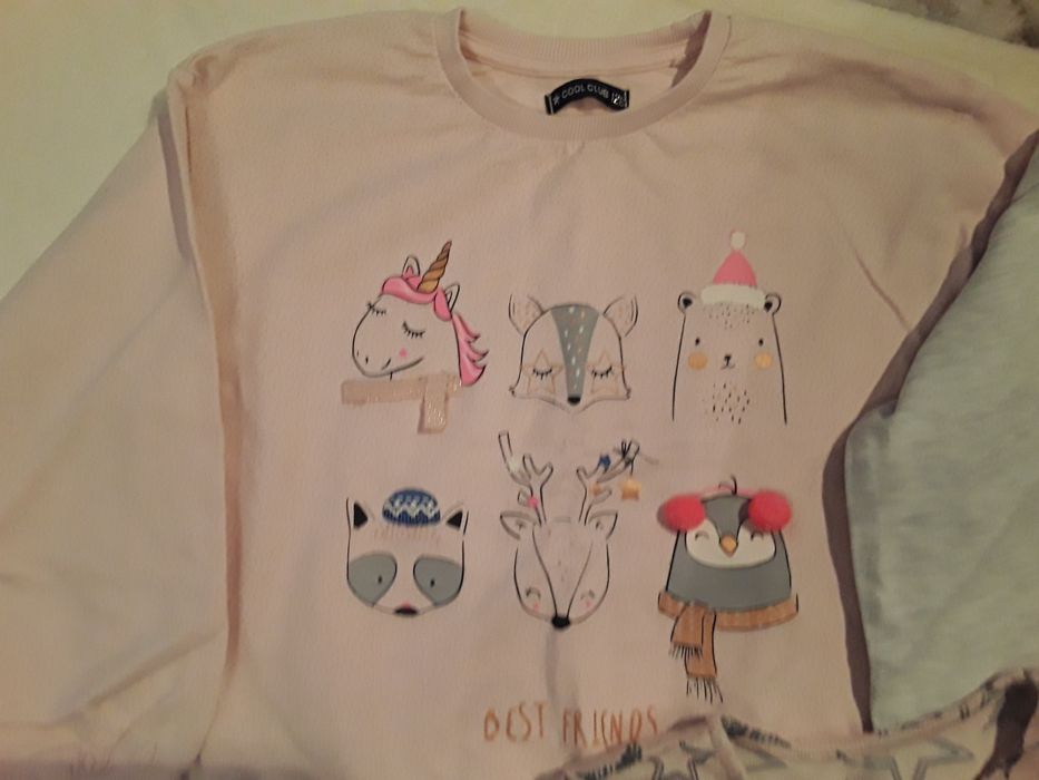 4 szt. Bluzka, bluza cekiny, koszula r. 123 coolclub i inne