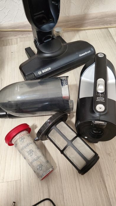 Вертикальний бездротовий пилосос Bosch Flexxо ser4(25,2V),Tefal Dual Force(21,6V)2in1