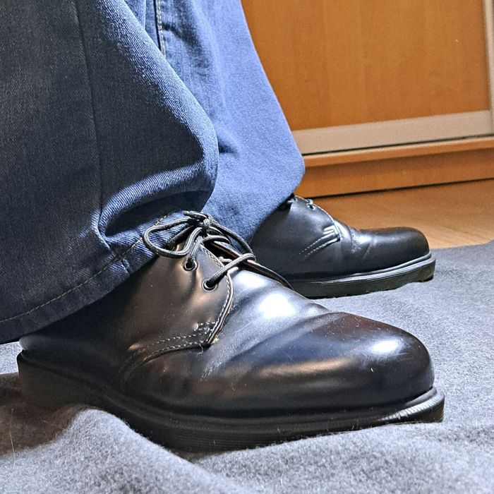 Dr Martens × rick owens lather shoes