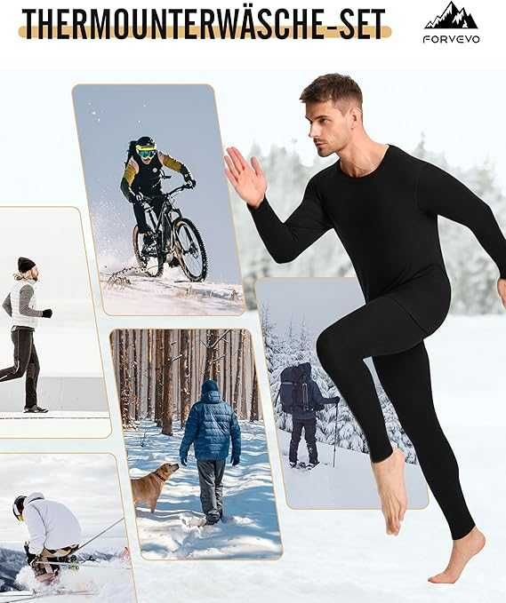 Bielizna Termiczna FORVEVO męska komplet bluza spodnie nowy L