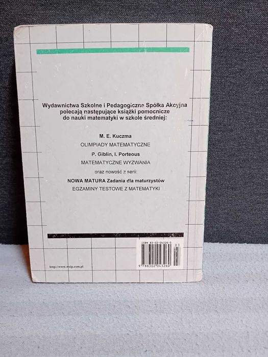 Matematyka podręcznik dla klasy III liceum oraz technikum Wsip