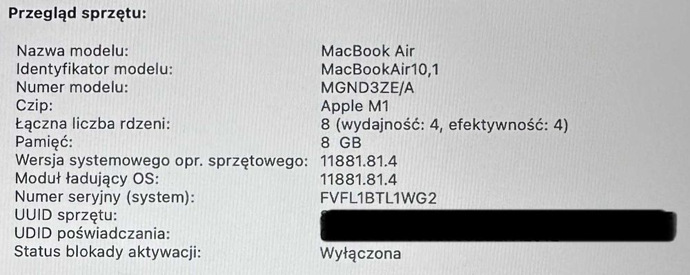 MacBook Air M1 13,3" Rose Gold