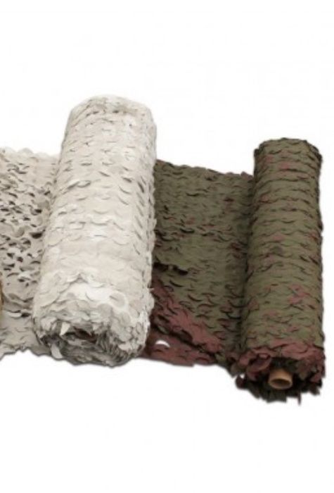 Rede de Sombra Original Reversível 3D. Cores: Branco e Camuflado.