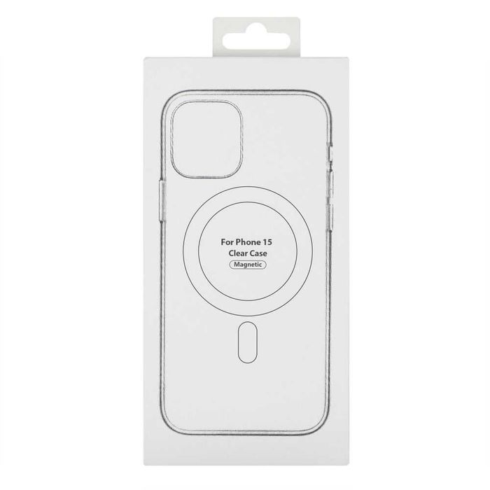 Чохол Clear Case iPhone 15, прозорий з Magsafe, чехол для iPhone