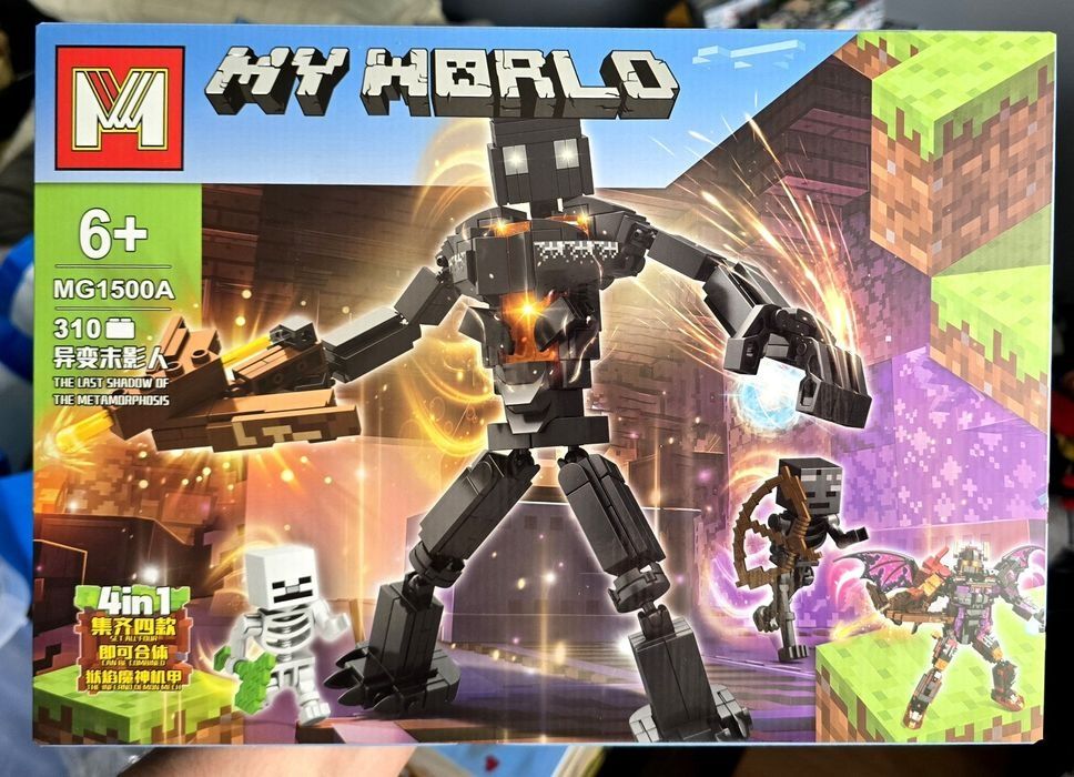 Klocki Minecraft Mech Mutant Enderman kompatybilne z Lego klocki Bestia Golum Lawa Gigant Smok Endu