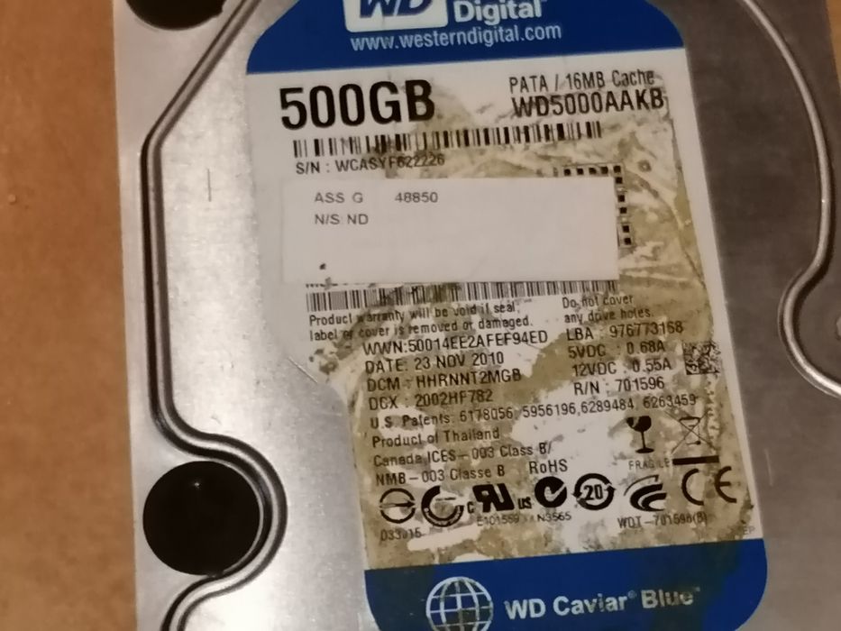 Disco 500GB + Leitor DVD (Para PC Fixo)