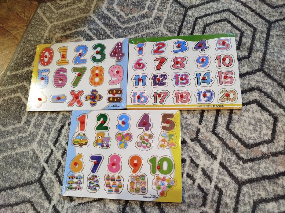 Деревянная рамка-вкладыш цифры