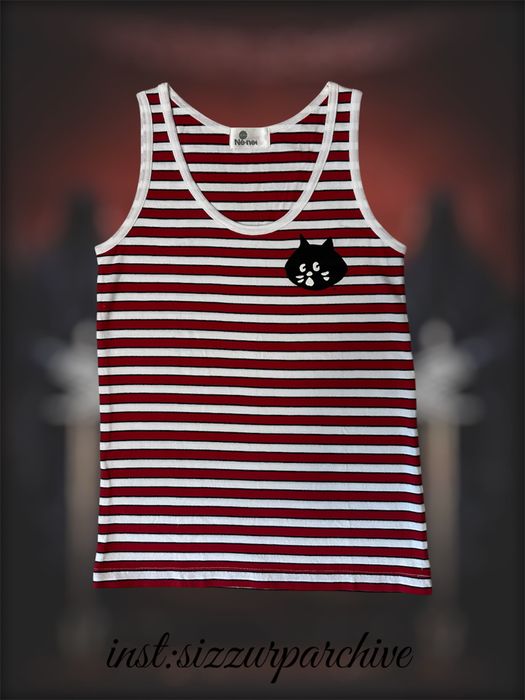 Né-net "Nyao Cat" Border Tank Top