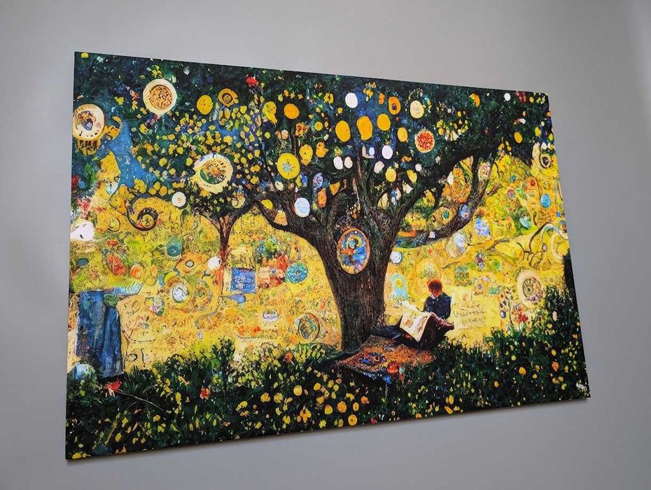 Картина для декору у стилі Густав Клімт "Творець під деревом"-96*66см