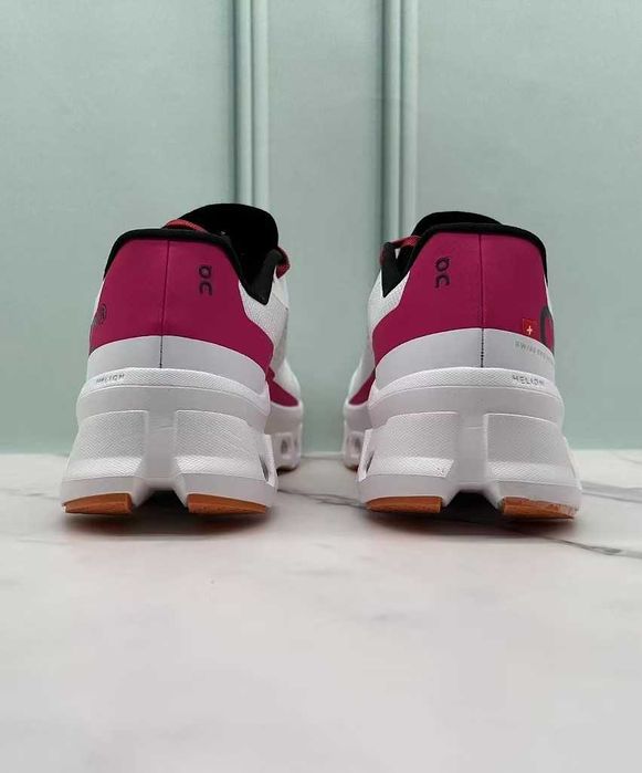 Buty do biegania On Cloudmonster dla kobiet, białe i czerwone r.39